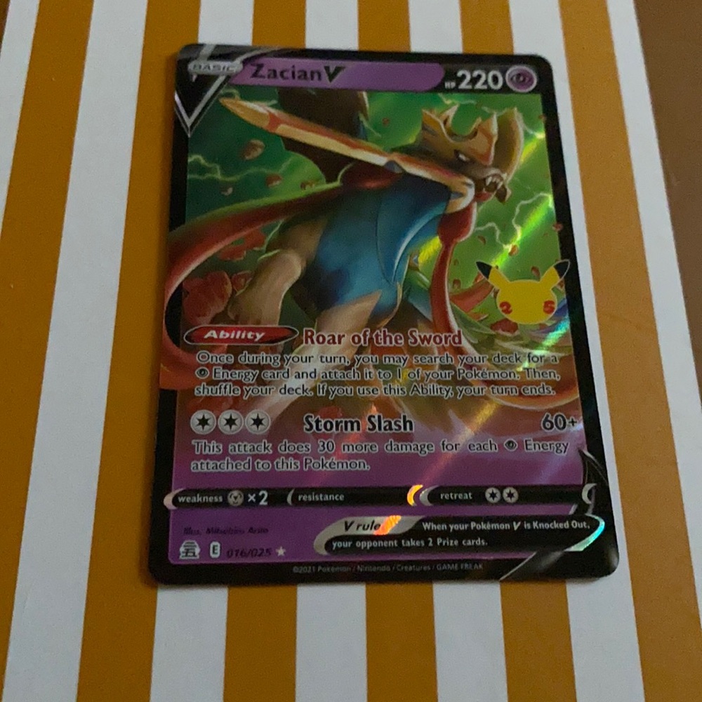 Zacian V Pokémon Card